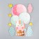EVA sticker "Unicorn on balls" 41x31.5 cm