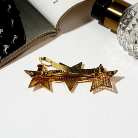Hair hair clip "Geometry" stars, 9 cm, gold-1
