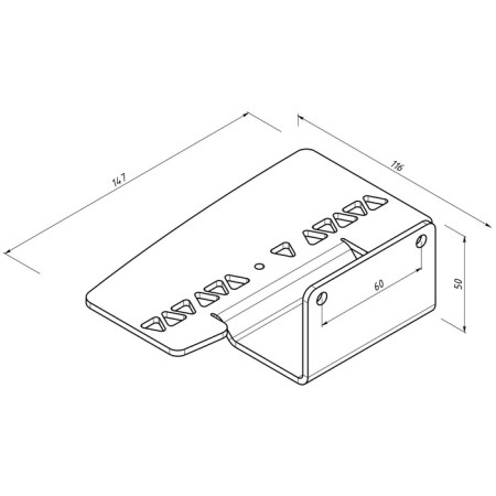 Bracket for PlayStation5, hidden installation, thickness 3 mm, wall, black-7