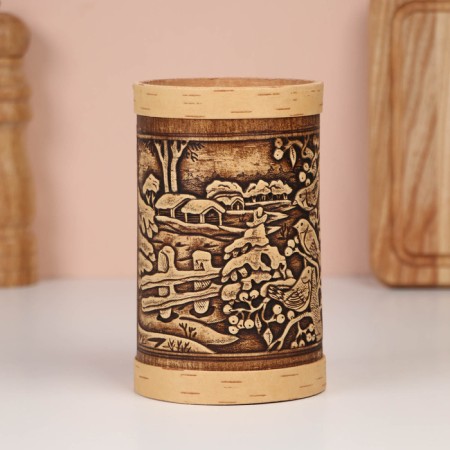 TUES "Winter Village", 9.5x10.5 cm, 1 l, birch bark-1
