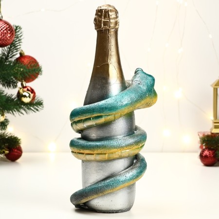 The piggy bank "Snake with champagne" 35x16x16cm-2