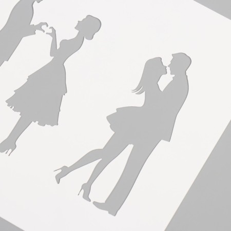 Plastic stencil "Belly in love", 16x24 cm-2