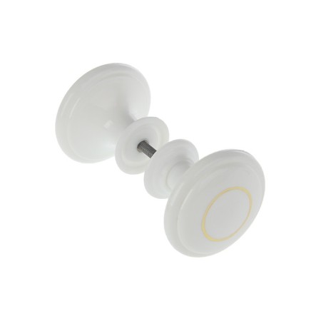 Plastic door handle, d = 65, white with a pattern