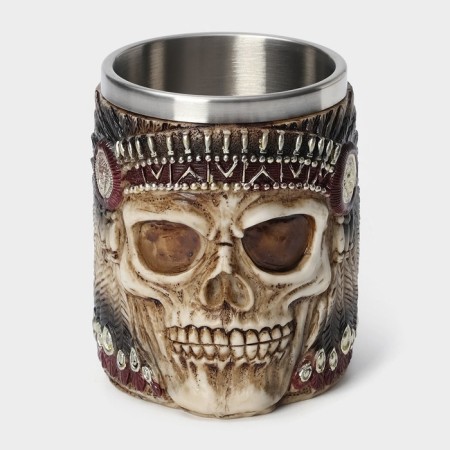 Stainless steel mug, 400 ml, beige color-1