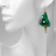 New Year! Earrings "New Year" Christmas tree with beads, colored in gold
