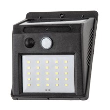 Garden lamp on a sunny battery, with a motion sensor Uniel, LED, IP44, 4000K, 50 lm, 125x95x50 mm, black color black