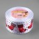 A satin ribbon "boots", 50 mm, 23 ± 1 m, white/red color