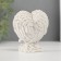 Souvenir Polystone "Baby sleeping in the heart of wings" White 7.8x6.8x4 cm