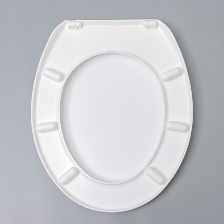 A toilet seat with a lid, snow-white color-3