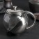 Glass teapot with metallic sieve "metallic", 500 ml
