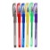 A set of gel pens, 6 colors, with sparkles, with a rubber holder, in a blister