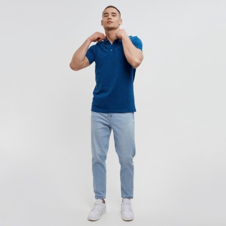 T-shirt (Polo) Male Minaku Regular Fit: Blue color, river 52-4