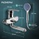 Bath mixer Zein Z3846, single -leaf, shower set, watering can 5 modes, chrome