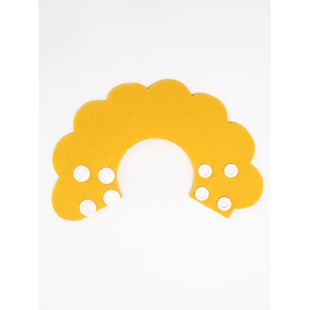 Veterinary collar made of felt "chamomile", size XS, yellow-3