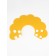 Veterinary collar made of felt "chamomile", size XS, yellow