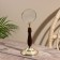 Lupa table souvenir "ari" wood, brass 25 cm