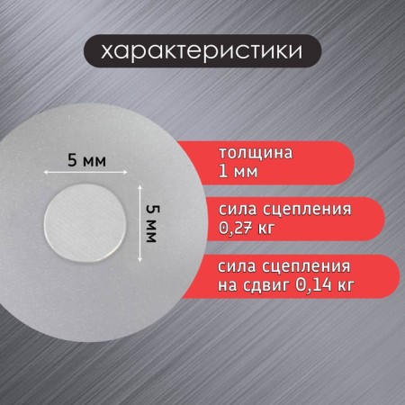 Magnet Technical Silver Circle 5x5x1 mm-1