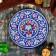 Tortovitsa Rishtan ceramics "Flowers", 31 cm, blue