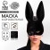 Mask "Bunny" black with sparkles
