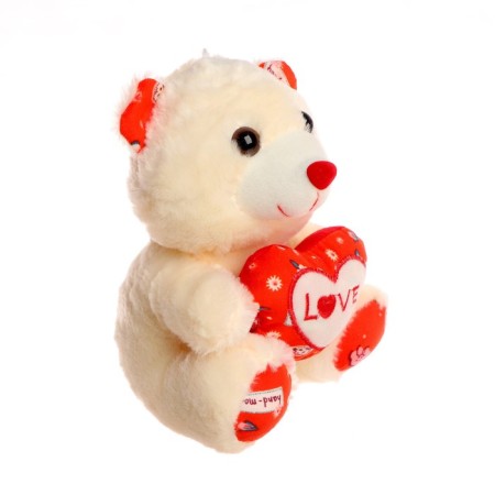Soft toy "Bear with heart", color mix-1