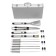 Green Glade SC007 grill set, 18 items in a suitcase