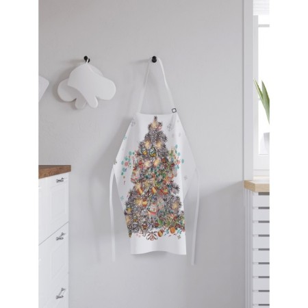 Apron kitchen with a photo print "Place for gifts", adjustable, size OS-1