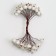 Decorative berries, white, 7 × 6 × 7 cm, 40 berries