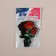 Thermal appliance "rose", with sequins, 9 × 5 cm, red color