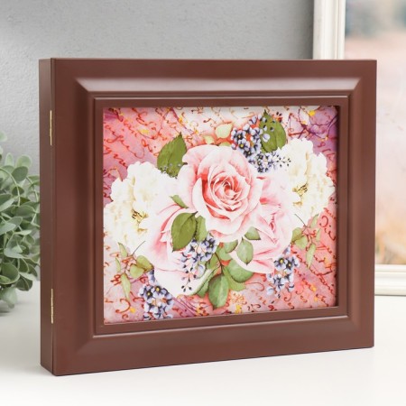 Key closed "Bouquet" 26.5x31.5 cm nut-1