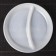 Disposable plate, d = 20.5 cm, 2-section, white color