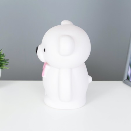 Nightmare "Bear with a bow" LED from batteries 3haaa white 9.5x13x17.5 cm Risalux-4