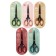 Office scissors 16cm, black blade, plastic handles, mix