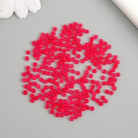 Glass 8/0 "Matte translucent. Orange-red" 10 g-2