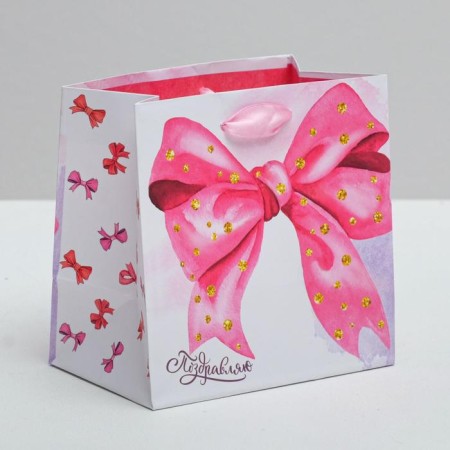 Gift Laminated Square, packaging, “Congratulations!”, 14 x 14 x 9 cm-1