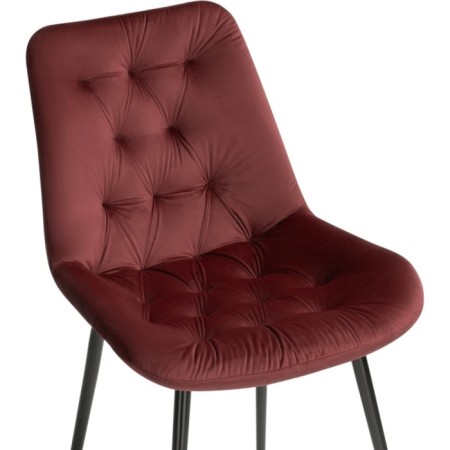 Chair on the Grass -Karkas Goyar Metal/velor, Black/Red 51x61x82 cm-4