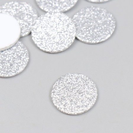 Decor "Snow Com" silver foam glitter 2 cm (set 10 pcs)