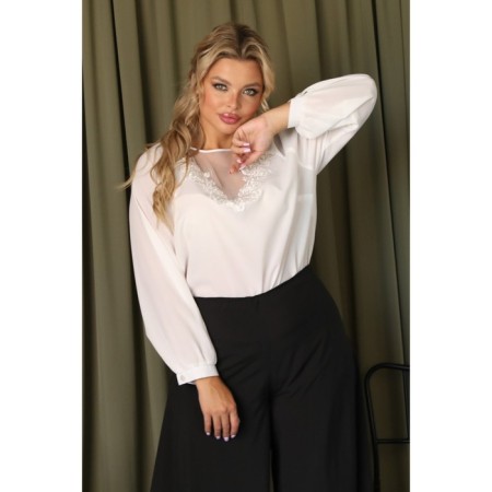 Female blouse, size 58, white color-13