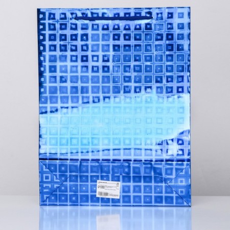 Gift, foil, "blue" 34 x 26 x 8 cm mix-1