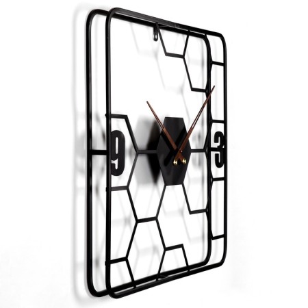 Wall clock, series: loft, "honeycomb", smooth move, 1AA, 58 x 58 cm-2