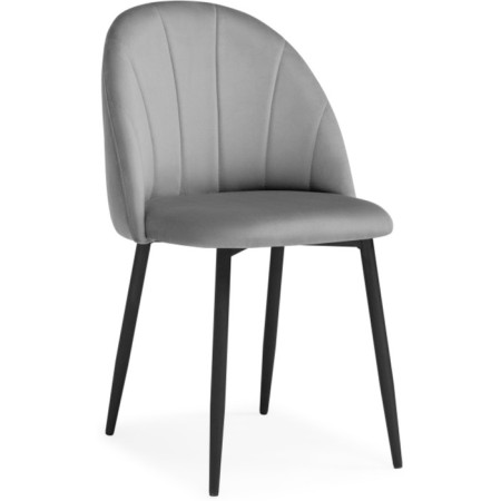 STULL OF A MARAL CARKASAS Logan Metal/velor, black/dark gray 48x52x82 cm