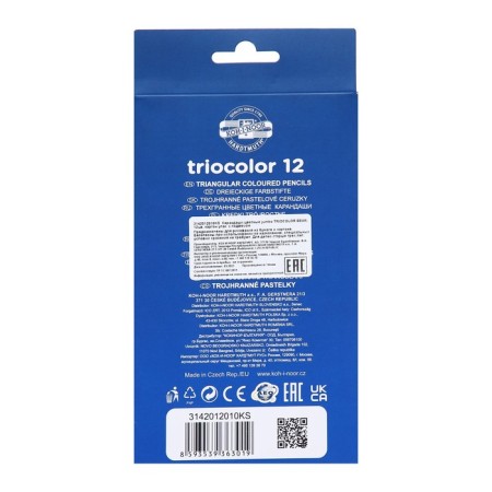 Pencils Jumbo 12-I-N 3142 Triocolor Bear, thicken, trihedral, cards/un-3