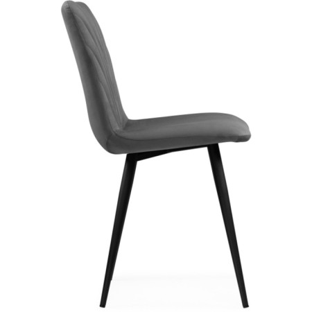STULL OF A METALLARCASA RALF Metal/velor, black/dark gray 44x53x83 cm-2