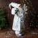 Santa Claus "with a Christmas tree with balls and gifts" 60 cm, silver