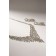 Set 2 objects: earrings, an “shine” necklace, white color in silver, 45 cm