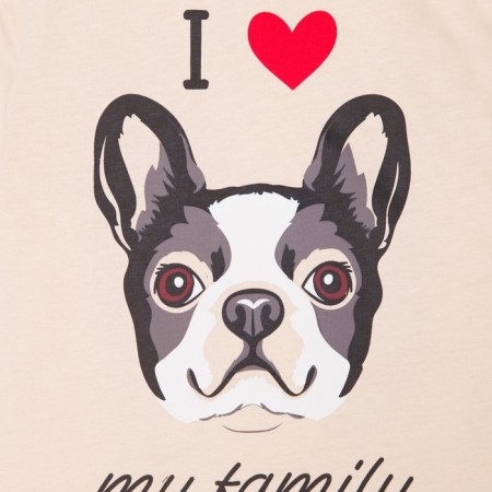 T-shirt Children's KAFTAN "DOG" R.32 (110-116), beige-1