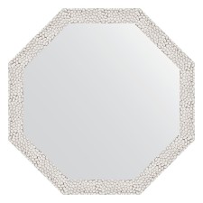 Mirror in the baguette frame, white minting 46 mm, 58.2x58.2 cm