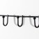 Hooks decorative metal with a shelf "key" black 28x9x17.5 cm