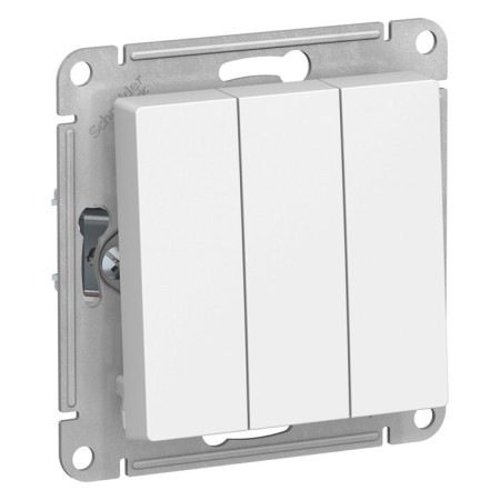 Switch Se Atlasdesign, 10 a, 3 keys, IP20, mechanism, hidden, white, Atn000131