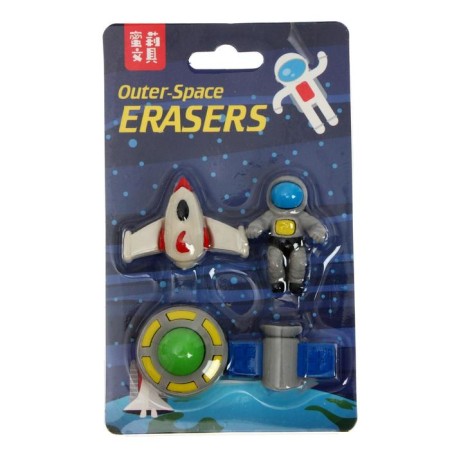 A set of figured eraser 4 pieces "Cosmos", mix-3