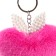 Browler "heart" with ears, 7 cm, fuchsia color